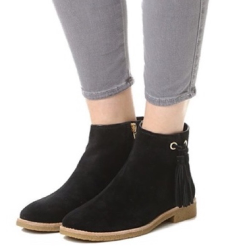 KATE SPADE Bellamy Black Suede Booties 7
